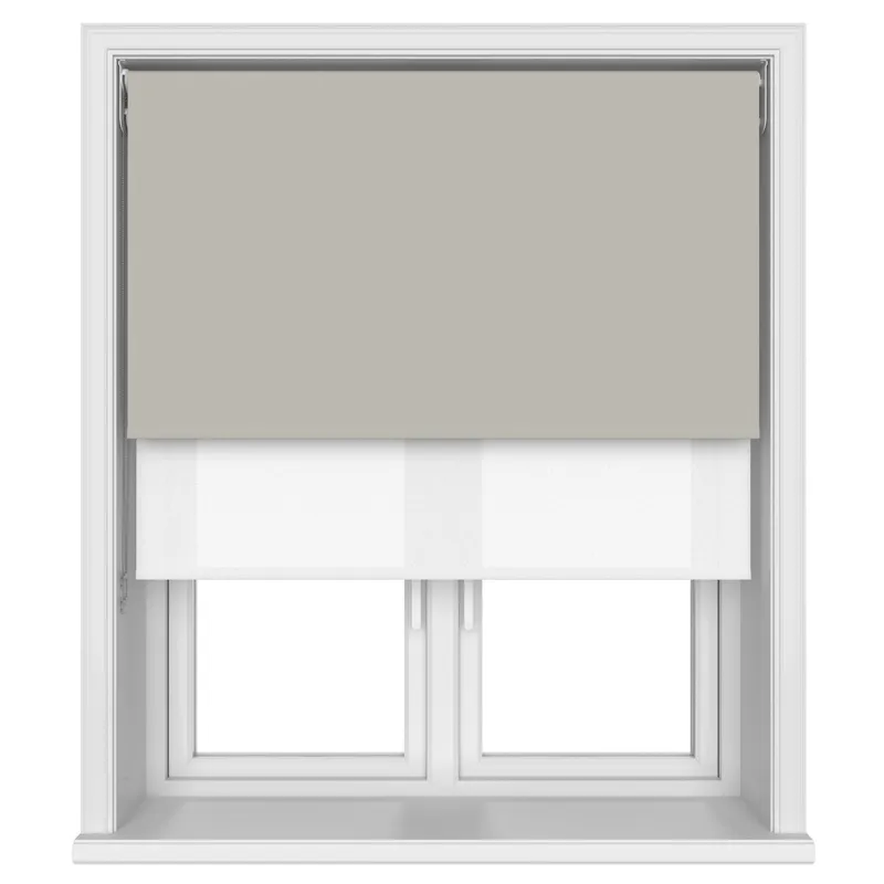 Bella Taupe Double Roller Blind Blinds Uk