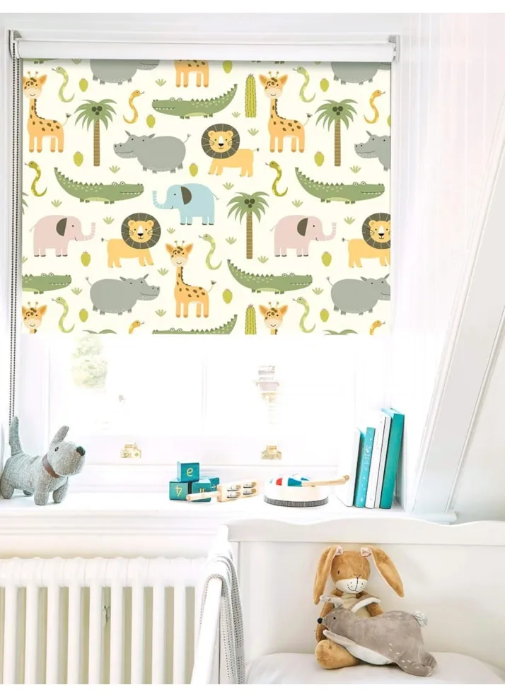 At The Zoo Childrens Roller Blind