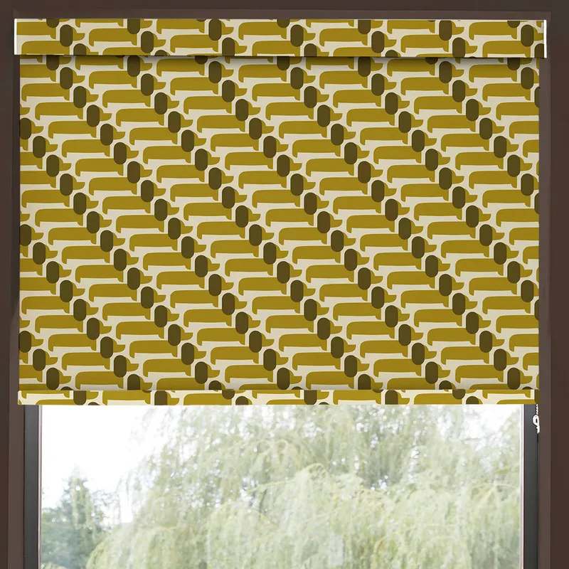 Orla Kiely Dog Show Made To Measure Blackout Roller Blind Yellow