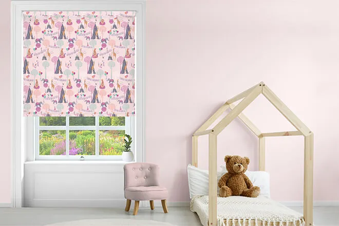Sara Miller Circus Pink - Designer Roller Blind