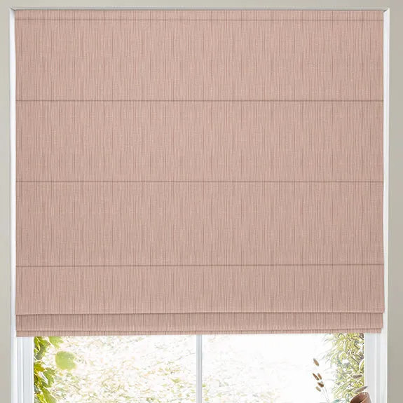 Nia Woven Stripe Made To Measure Roman Blind Rosewood