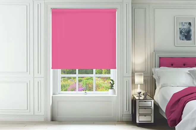 Cambridge Safe+ Pink - Fire Retardant & Moisture Resistant Blackout Roller Blind