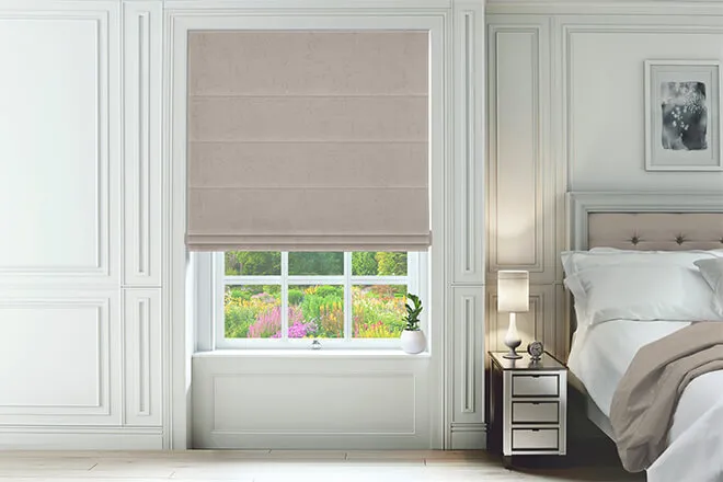 Verona Mink - Luxury Soft Sheen Roman Blind