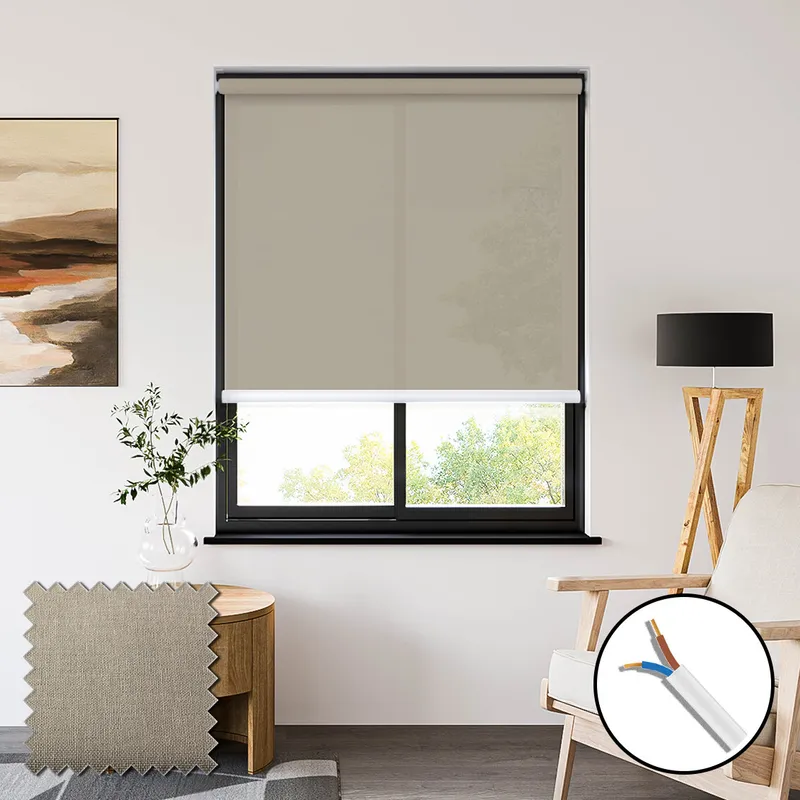 Seclusion Oyster 230vac Electric Privacy Roller Blinds
