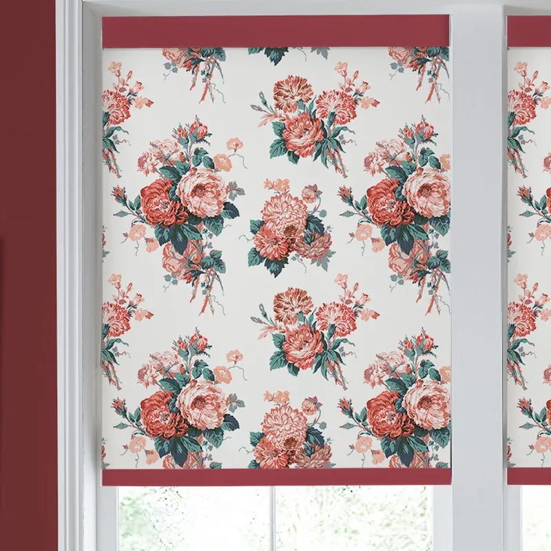 Laura Ashley Cecilia Made To Measure Blackout Roller Blind Red