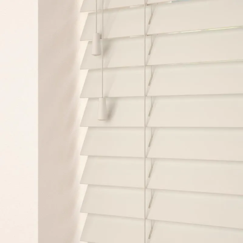 35mm Primary Wooden Venetian Made To Measure Blind Old White