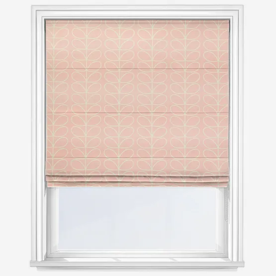 Orla Kiely Linear Stem Bubblegum Roman Blind