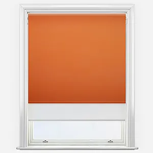 Spectrum Blackout Burnt Orange & White Double Roller Blind