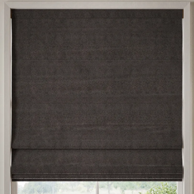William Morris Lodden Embroidery Made To Measure Roman Blind Iron