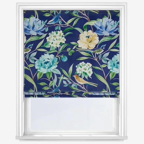 Shangri La Navy Roman Blind