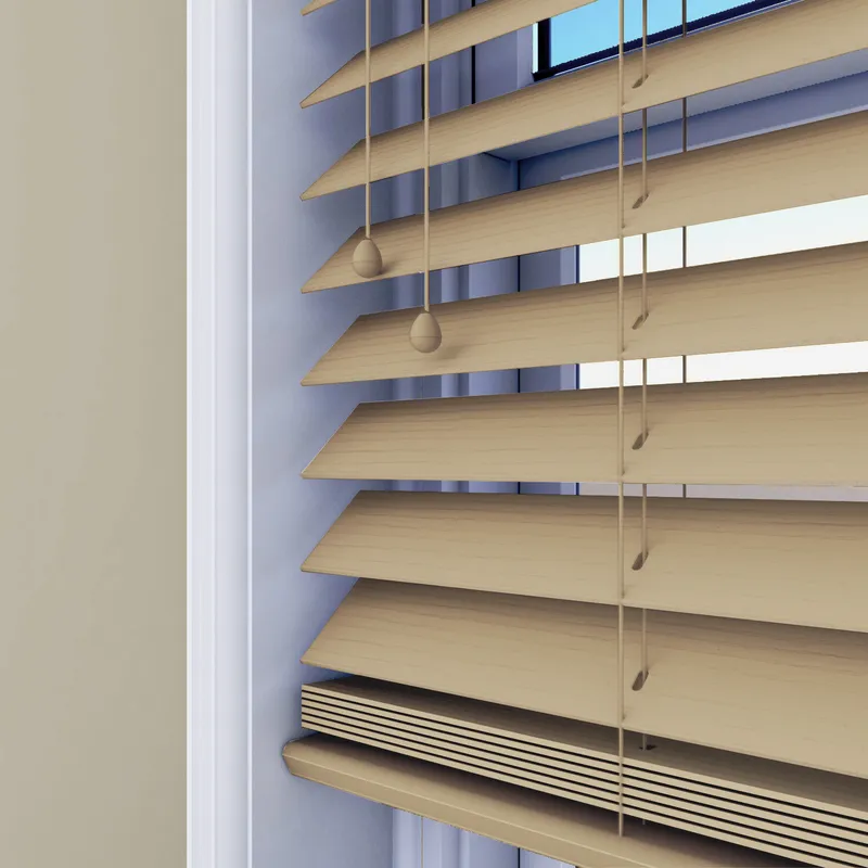 Limestone Faux Wood 50mm Wooden Blinds