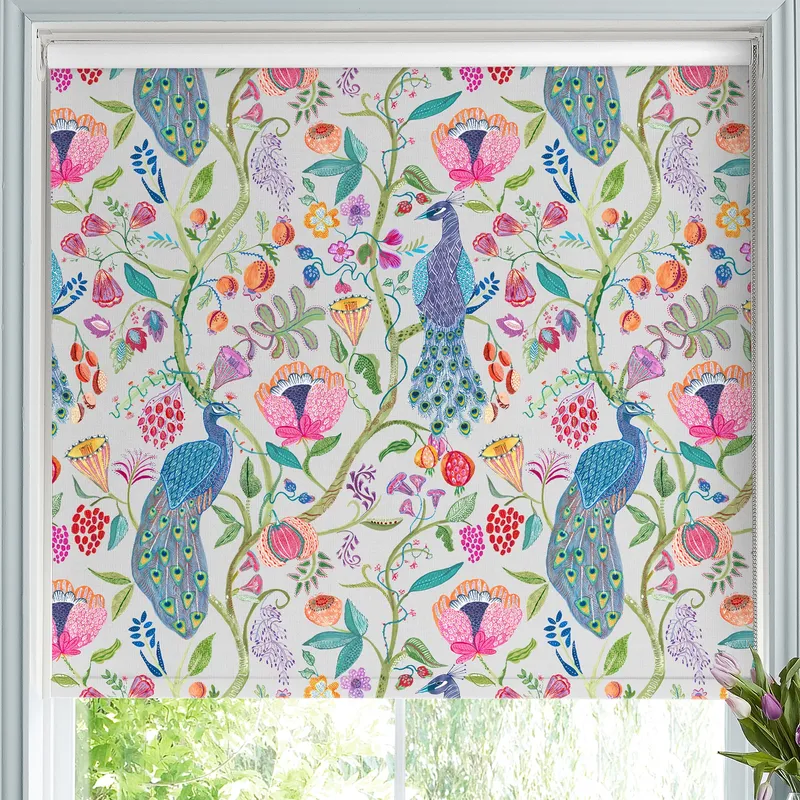 Voyage Barabadur Made To Measure Blackout Roller Blind Summer Linen