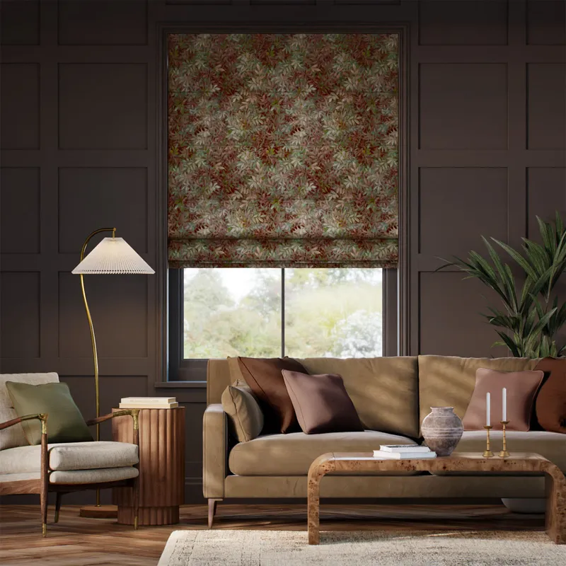 Congo Velvet Jewel Wine Roman Blind