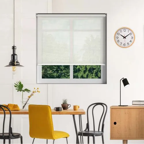 White Sun Screen Cordless Roller Blind