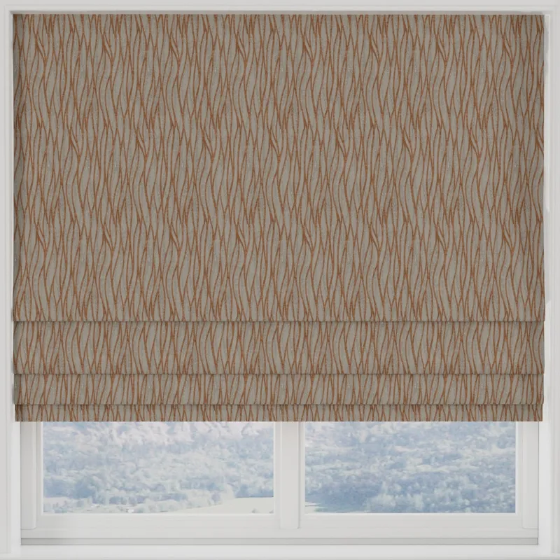 Linear Made To Measure Roman Blind Burnt Orange