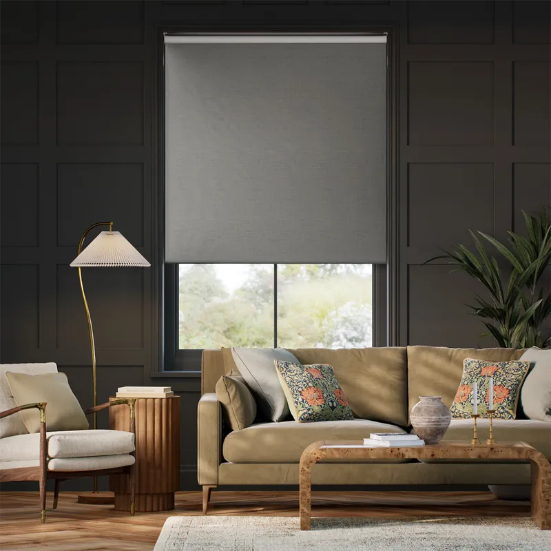 Osaka Faux Silk Steeple Grey Roller Blind