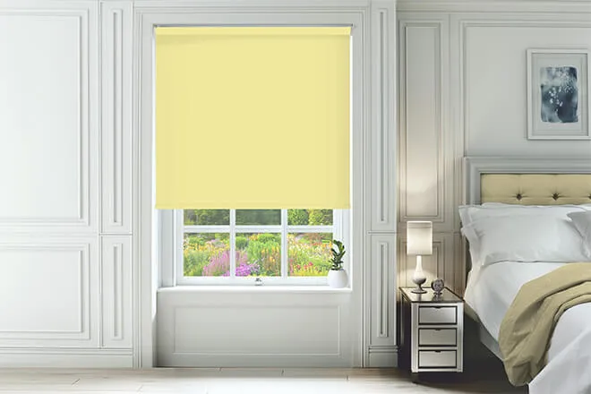 Dakota Lemon - Moisture Resistant Blackout Roller Blind