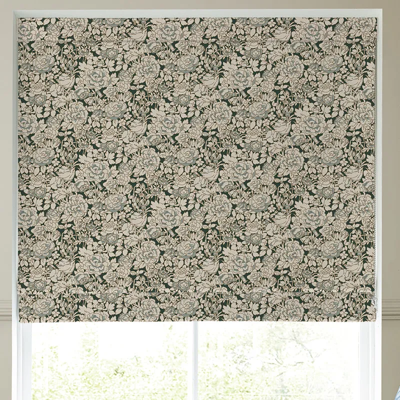 Emily Bond Somerset Rose Made To Measure Roman Blind Vintage Blue