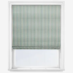 Emily Bond Cornish Stripe Duck Egg Roman Blind