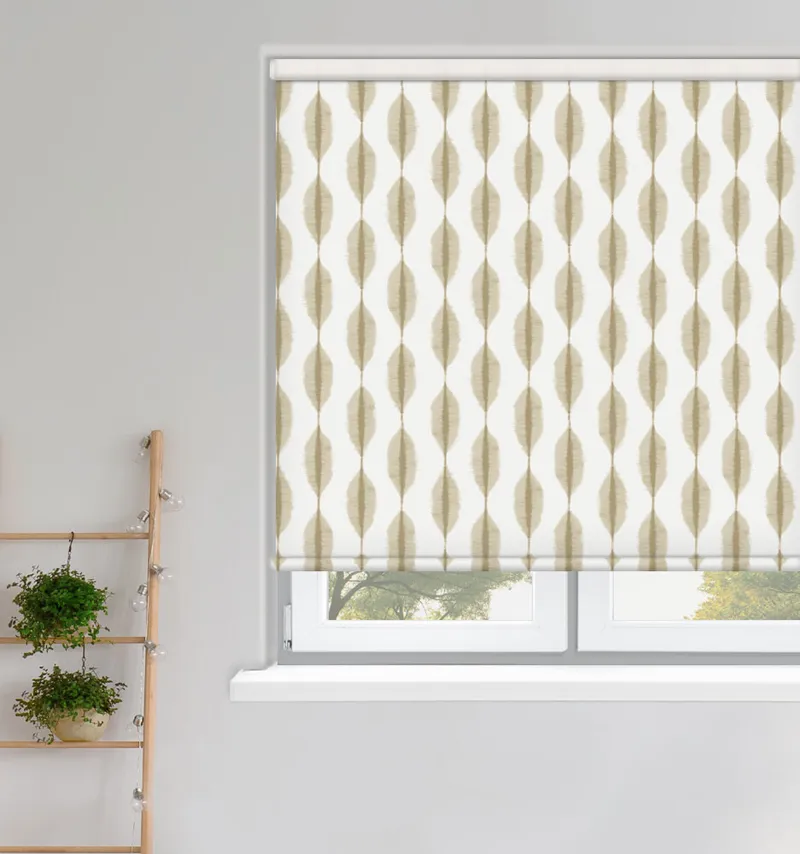Ikat Hessian Roller Blinds