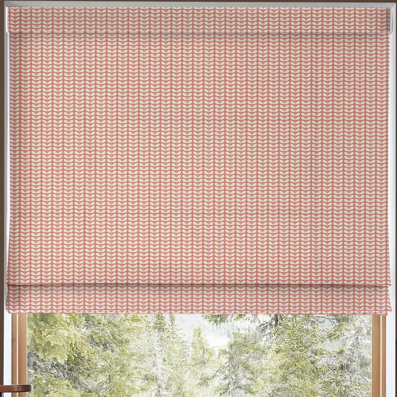 Orla Kiely Tiny Stem Made To Measure Roman Blind Pink