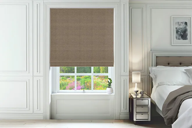 Monroe Brown - Geometric Patterned Roman Blind