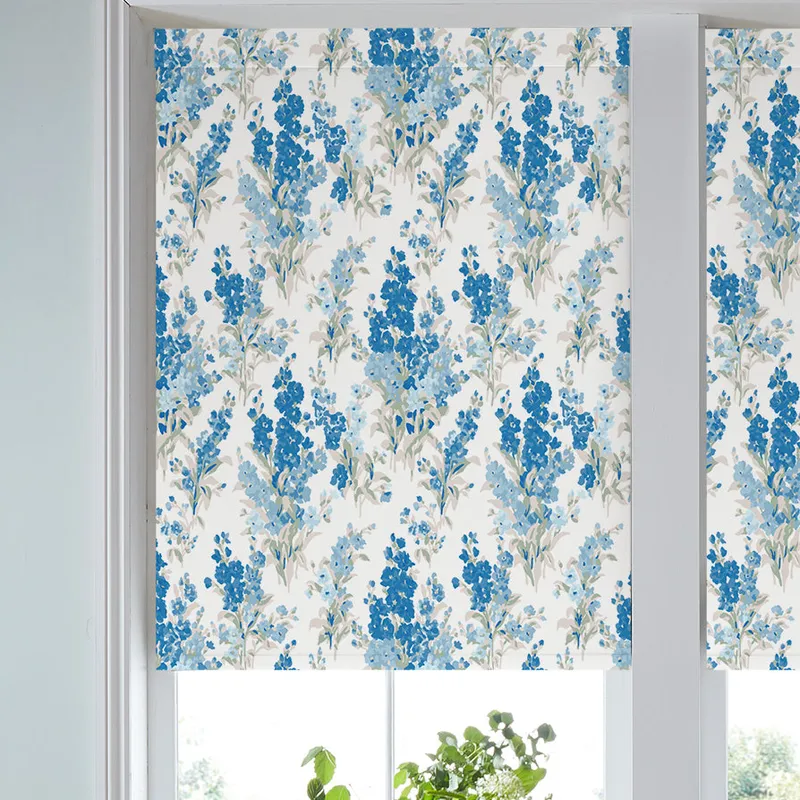 Laura Ashley Stocks Translucent Made To Measure Roller Blind Blue Sky