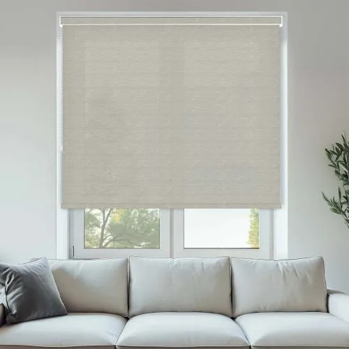 Tobago Mushroom Pelmet Roller Blinds - Elegant Window Coverings