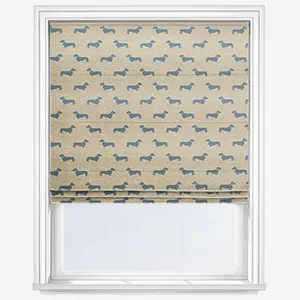 Emily Bond Peggy True Blue Roman Blind
