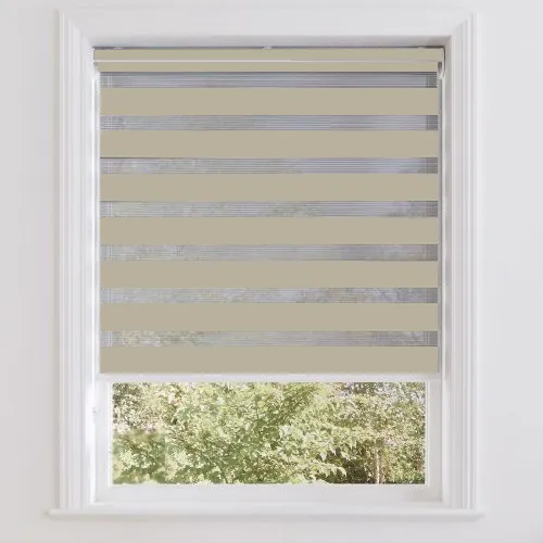 Dayspring Beige (Blackout/sheer) Day & Night Roller Blinds