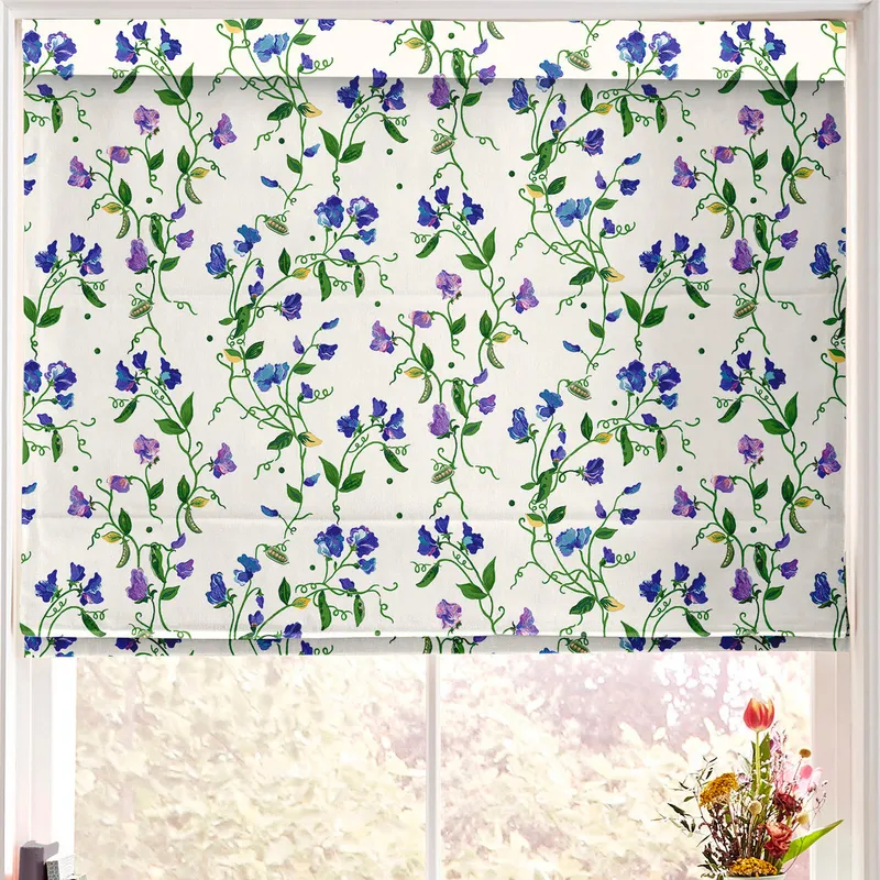 Cath Kidston Sweet Pea Made To Measure Roman Blind Purple