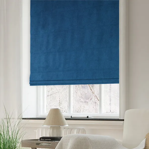 Clarence Velvet Made To Measure Roman Blind Sky