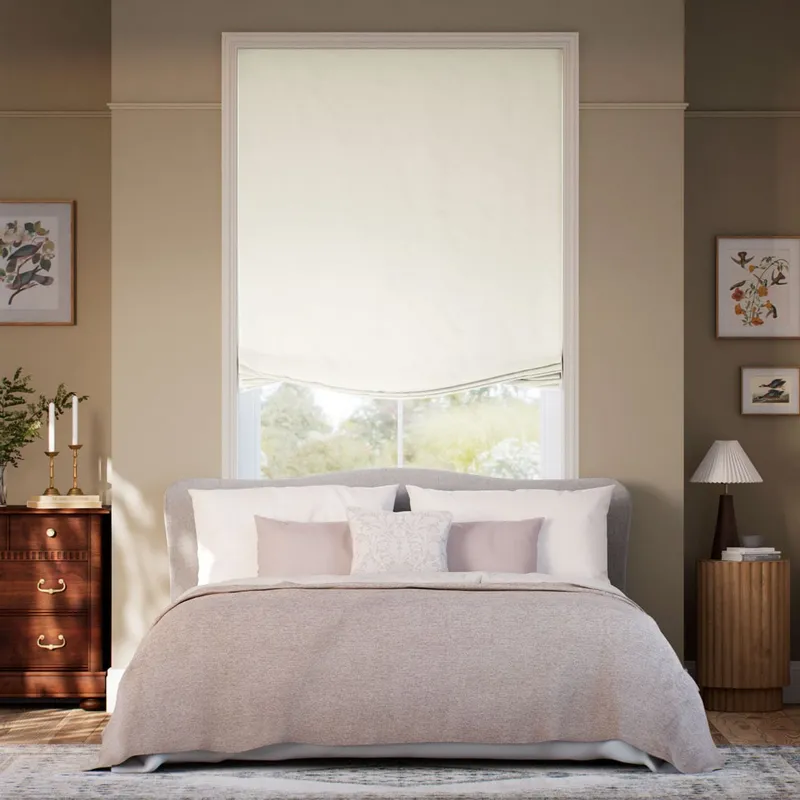 Elodie Clotted Cream Relaxed Roman Blind