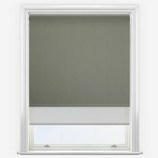 Double Roller Fusion Blackout Pewter & Grey Double Roller Blind