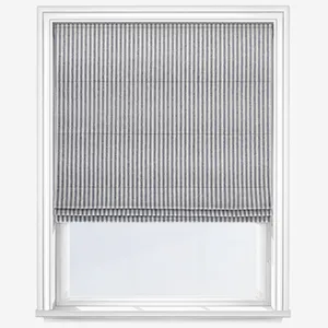 Emily Bond Oscar Stripe Indigo Roman Blind