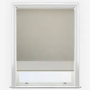Leniro Blackout Natural & Natural Double Roller Blind