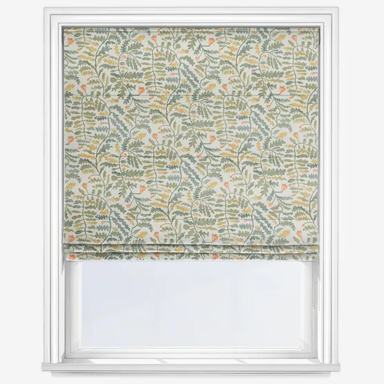 Edinburgh Weavers Mini Bertie Seaweed Roman Blind