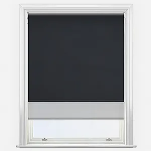 Supreme Blackout Jet & Sunvue Dove Grey Double Roller Blind