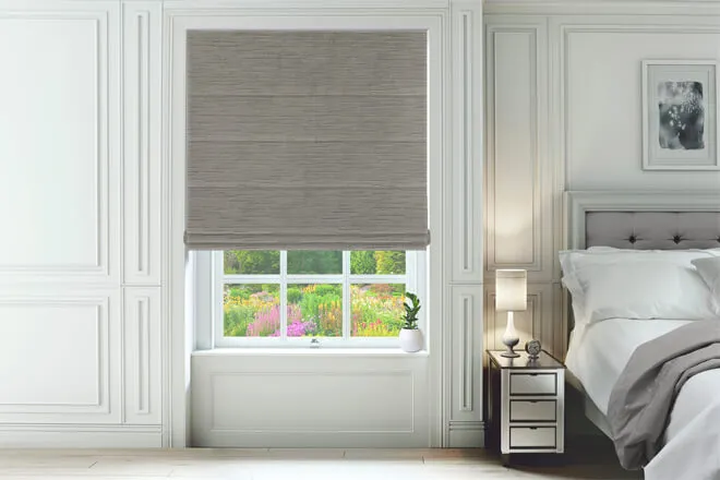 Bolzano Mushroom - Textured Chenille Roman Blind