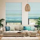 Strata Stripe Ocean Roman Blind