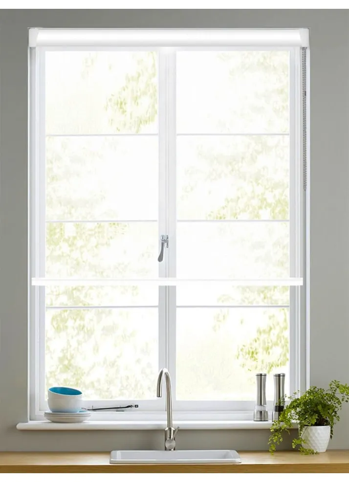 White Sheer Grip Fit Roller Blind