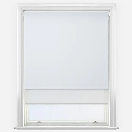 Double Roller Aqualuxe White & White Double Roller Blind