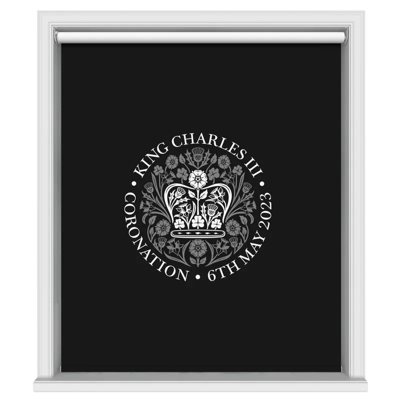 King Charles Coronation 2023 Emblem Black