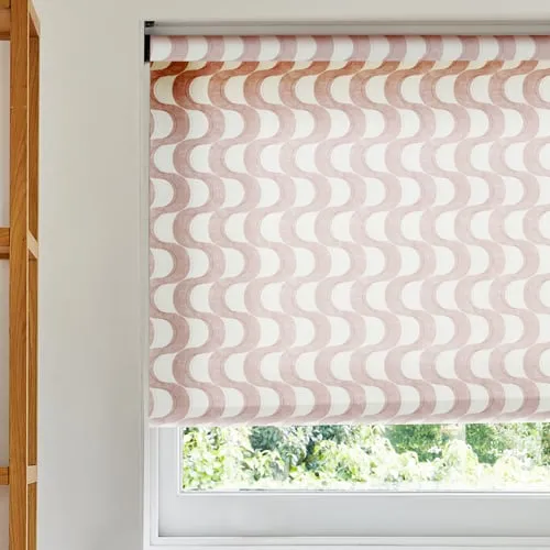 Wave Rose Light Filtering Roller Blinds