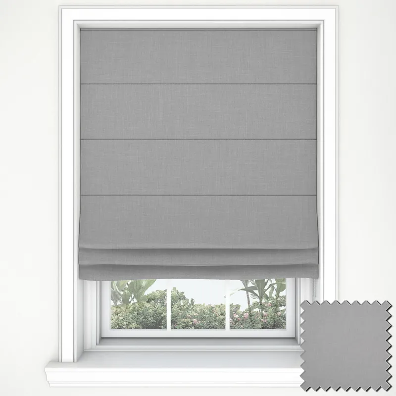 Clarke & Clarke Linoso Dove Roman Blinds