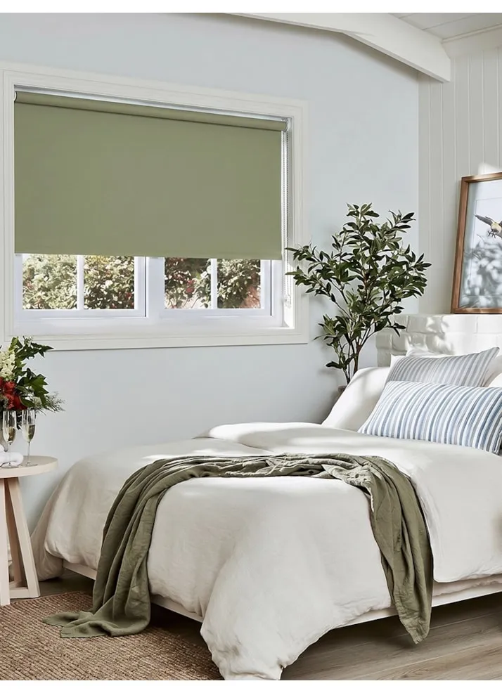 Artichoke Green Blackout Roller Blind
