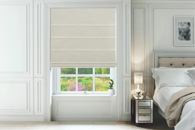 Isola Ivory - Luxury Chenille Roman Blind