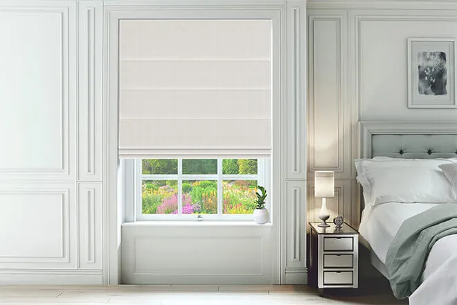 Cyrus Ivory - Woven Roman Blind