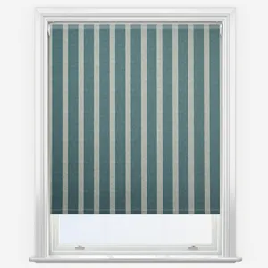 Emily Bond Parasol Stripe Fowey Blue Roller Blind