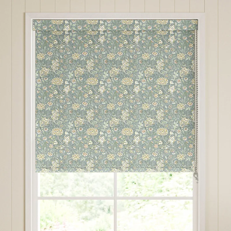William Morris Double Bough Translucent Made To Measure Roller Blind Bluebird
